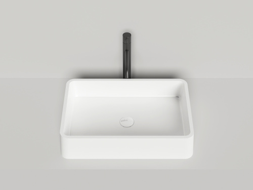 Раковина из искусственного камня S-Stone Salini GLORIA 1102207M 60х40 накладная цвет белый без отверстий под смеситель - фото 3